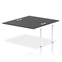 Impulse Bench B2B Ext Kit 1400 White Frame Office Bench Desk Black
