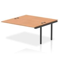 Impulse Bench B2B Ext Kit 1600 Black Frame Office Bench Desk Oak