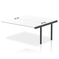 Impulse Bench B2B Ext Kit 1600 Black Frame Office Bench Desk White