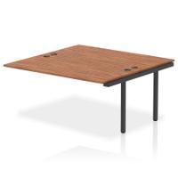 Impulse Bench B2B Ext Kit 1600 Black Frame Office Bench Desk Walnut