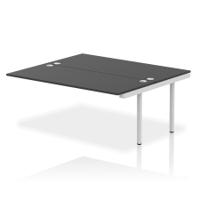 Impulse Bench B2B Ext Kit 1800 Silver Frame Office Bench Desk Black