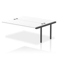 Impulse Bench B2B Ext Kit 1800 Black Frame Office Bench Desk White