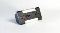 Impulse Desktop Module 2 x UK Sockets 1 x Neon Switch 1 x 500mm Lead to 3 Pole Connector