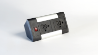 Impulse Desktop Module 2 x UK Sockets 1 x Neon Switch 1 x 500mm Lead to 3 Pole Connector