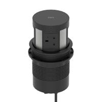 Volta Round Pop Up Power Unit 4x Socket Module with Wireless Charger