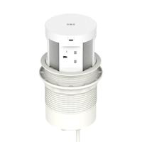 Volta Round 120mm Pop Up Power Unit Module with Wireless Charger (5w) / 4xSocket (Individually 5A Fuse)/ 1xUSBa & 1xUSBc (15.5w shared)/ 1xHDMI (1.4)/