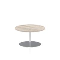 Dynamic Italia 800mm Poseur Round Table Grey Oak Top 475mm High Leg ITL0123