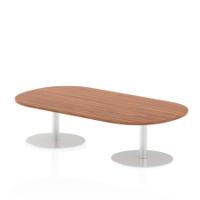 Dynamic Italia 1800mm Poseur Boardroom Table Walnut Top 475mm High Leg ITL0173