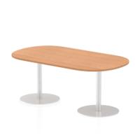 Dynamic Italia 1800mm Poseur Boardroom Table Oak Top 725mm High Leg ITL0182