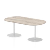 Dynamic Italia 1800mm Poseur Boardroom Table Grey Oak Top 725mm High Leg ITL0183