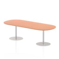 Dynamic Italia 2400mm Poseur Boardroom Table Beech Top 725mm High Leg ITL0196