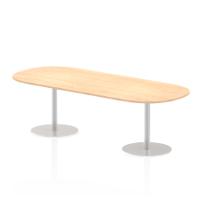 Dynamic Italia 2400mm Poseur Boardroom Table Maple Top 725mm High Leg ITL0199