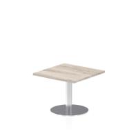 Dynamic Italia 600mm Poseur Square Table Grey Oak Top 475mm High Leg ITL0213