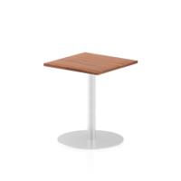 Dynamic Italia 600mm Poseur Square Table Walnut Top 725mm High Leg ITL0215