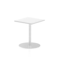 Dynamic Italia 600mm Poseur Square Table White Top 725mm High Leg ITL0216