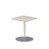 Dynamic Italia 600mm Poseur Square Table Grey Oak Top 725mm High Leg ITL0219