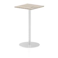 Dynamic Italia 600mm Poseur Square Table Grey Oak Top 1145mm High Leg ITL0225
