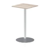 Dynamic Italia 600mm Poseur Square Table Grey Oak Top 1145mm High Leg ITL0225