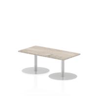 Dynamic Italia 1200 x 600mm Poseur Rectangular Table Grey Oak Top 475mm High Leg ITL0231