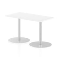 Dynamic Italia 1200 x 600mm Poseur Rectangular Table White Top 725mm High Leg ITL0234