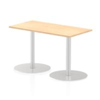 Dynamic Italia 1200 x 600mm Poseur Rectangular Table Maple Top 725mm High Leg ITL0235