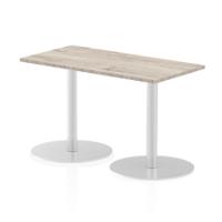 Dynamic Italia 1200 x 600mm Poseur Rectangular Table Grey Oak Top 725mm High Leg ITL0237