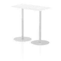 Dynamic Italia 1200 x 600mm Poseur Rectangular Table White Top 1145mm High Leg ITL0240