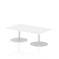 Dynamic Italia 1400 x 800mm Poseur Rectangular Table White Top 475mm High Leg ITL0264