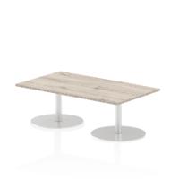 Dynamic Italia 1400 x 800mm Poseur Rectangular Table Grey Oak Top 475mm High Leg ITL0267