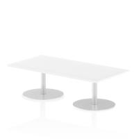 Dynamic Italia 1600 x 800mm Poseur Rectangular Table White Top 475mm High Leg ITL0282