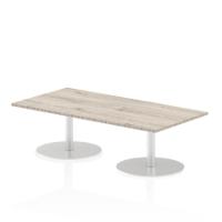 Dynamic Italia 1600 x 800mm Poseur Rectangular Table Grey Oak Top 475mm High Leg ITL0285