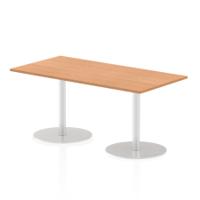 Dynamic Italia 1600 x 800mm Poseur Rectangular Table Oak Top 725mm High Leg ITL0290