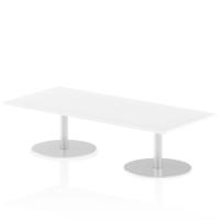 Dynamic Italia 1800 x 800mm Poseur Rectangular Table White Top 475mm High Leg ITL0300