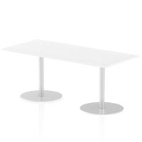 Dynamic Italia 1800 x 800mm Poseur Rectangular Table White Top 725mm High Leg ITL0306
