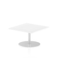 Dynamic Italia 800mm Poseur Square Table White Top 475mm High Leg ITL0330