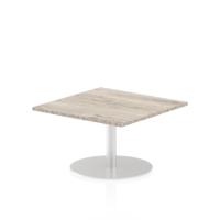 Dynamic Italia 800mm Poseur Square Table Grey Oak Top 475mm High Leg ITL0333