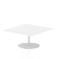 Dynamic Italia 1000mm Poseur Square Table White Top 475mm High Leg ITL0348