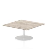 Dynamic Italia 1000mm Poseur Square Table Grey Oak Top 475mm High Leg ITL0351