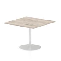 Dynamic Italia 1000mm Poseur Square Table Grey Oak Top 725mm High Leg ITL0357
