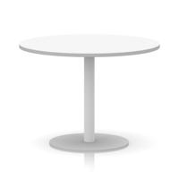 Italia 1000mm Poseur Round Table White Top 720mm High White Leg