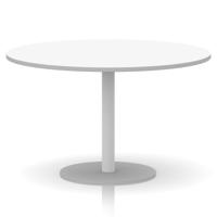 Italia 1200mm Poseur Round Table White Top 720mm High White Leg