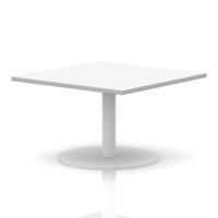 Italia 1000mm Square Coffee Table White Top 475mm High White Leg