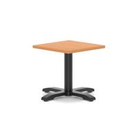 Italia 600mm Square Coffee Table Beech Top 495mm High Black Leg Cross Base