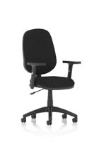 Eclipse Plus I Black Chair With Adjustable Arms KC0018
