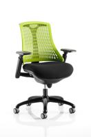 Flex Chair Black Frame With Green Back KC0074