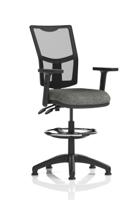 Eclipse Plus II Mesh Chair Charcoal Adjustable Arms Hi Rise Kit KC0271