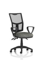 Eclipse Plus III Medium Mesh Back Task Operator Office Chair Charcoal Seat With Loop Arms  - KC0382