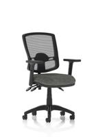 Eclipse Plus III Deluxe Medium Mesh Back Task Operator Office Chair Charcoal Seat With Height Adjustable Arms - KC0405