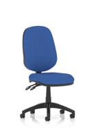 Luna II Lever Task Operator Chair Blue Without Arms