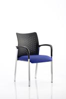 Academy Visitor With Arms Nylon Back Bespoke Colour Seat Stevia Blue
